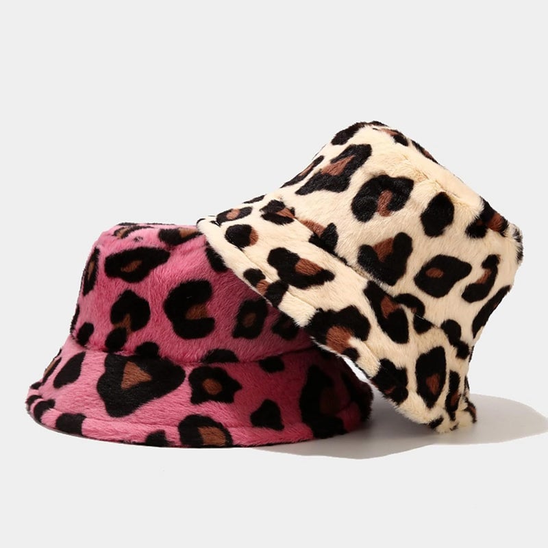 Dirholl Women's Winter Faux Fur Fuzzy Warm Bucket Hat - Image 2
